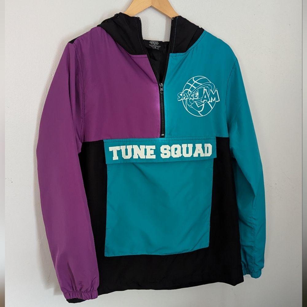 Space Jam Looney Tunes Tune Squad Pullover Windbreaker Jacket Size S